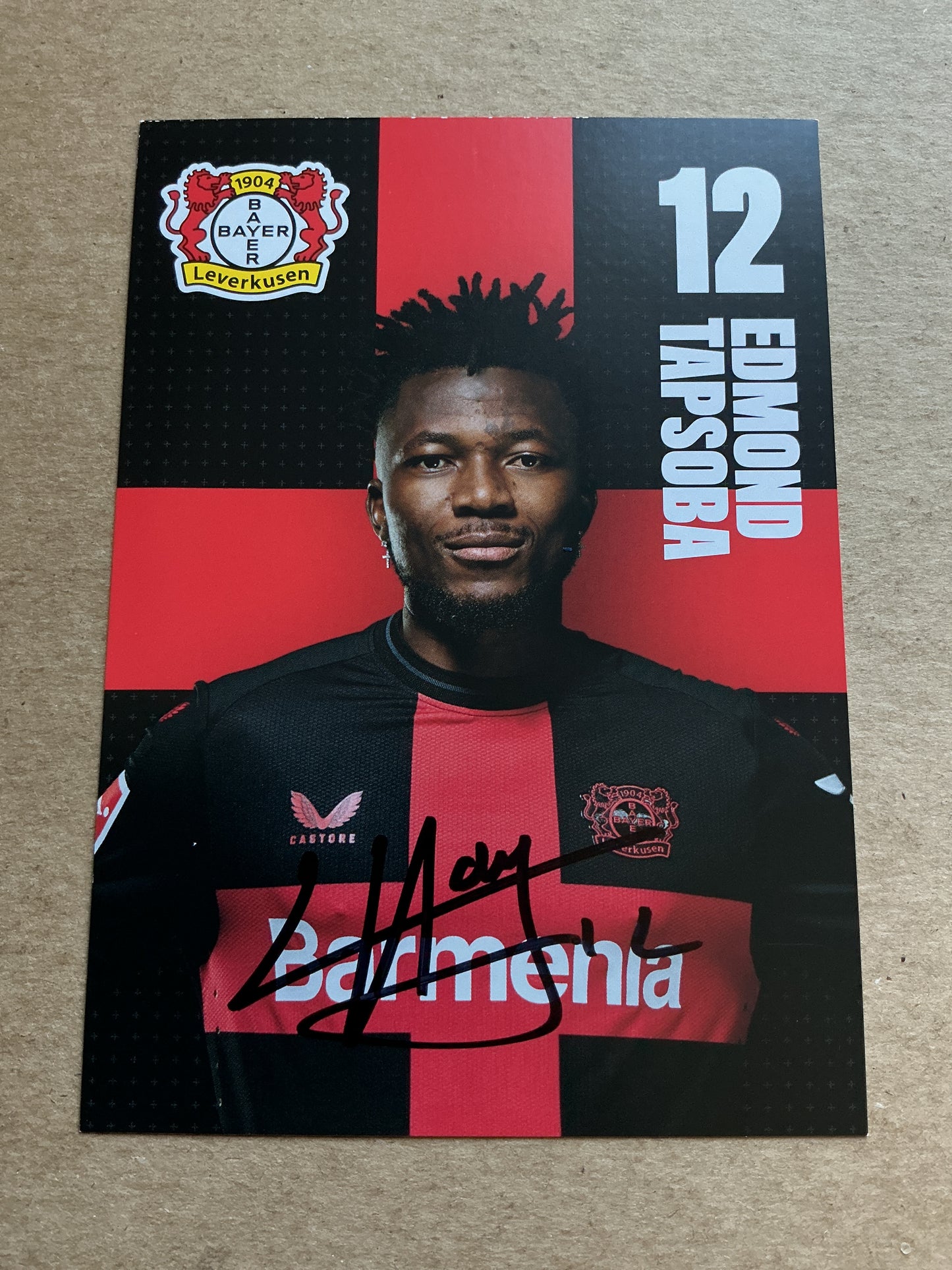 Edmond Tapsoba, Burkina Faso 🇧🇫 Bayer 04 Leverkusen 2023/24 hand signed