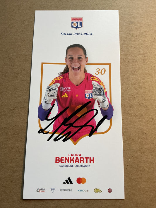 Laura Benkarth, Germany 🇩🇪 Olympique Lyon 2023/24 hand signed
