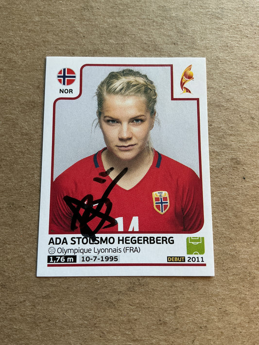 Ada Hegerberg, Norway 🇳🇴 FIFA Women’s Euro Cup 2017 Panini hand signed