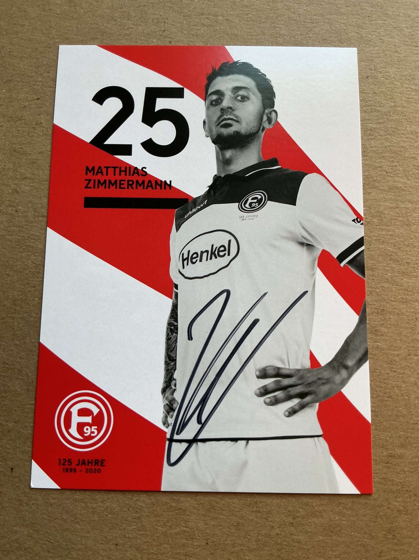 Matthias Zimmermann, Germany 🇩🇪 Fortuna Düsseldorf 2019/20 hand signed
