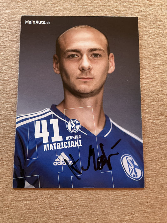 Henning Matricini, Germany 🇩🇪 FC Schalke 04 2022/23 hand signed