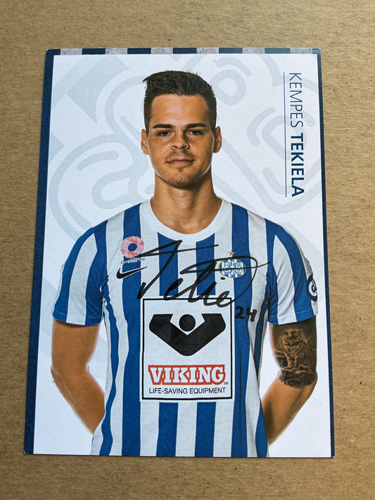 Kempes Tekiela, Germany 🇩🇪 Esbjerg fB 2021/22 hand signed