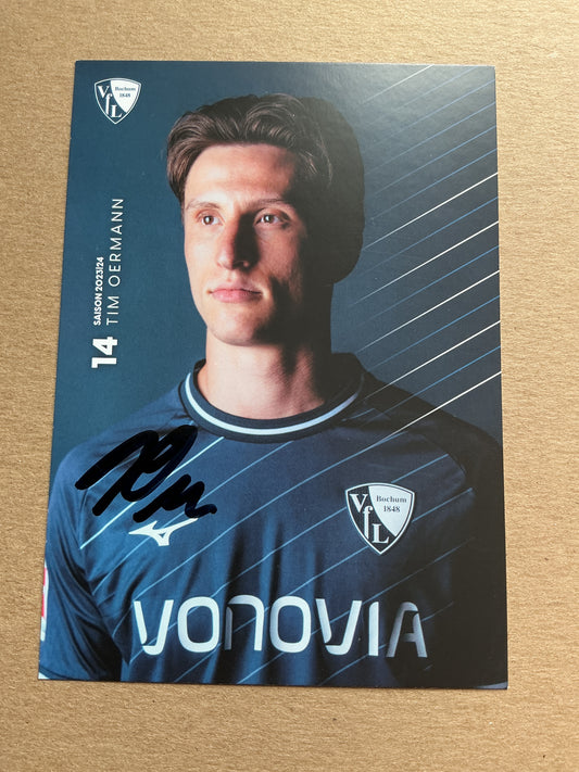 Tim Oermann, Germany 🇩🇪 VfL Bochum 2023/24 hand signed