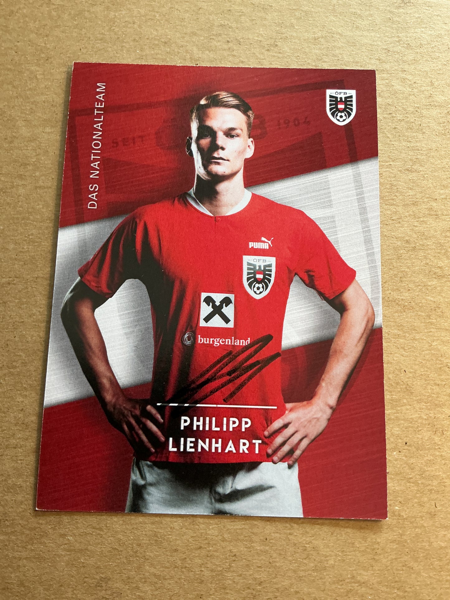 Philipp Lienhart, Austria 🇦🇹 2023 hand signed