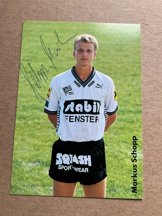 Markus Schopp, Austria 🇦🇹 SK Sturm Graz 1992/93 hand signed