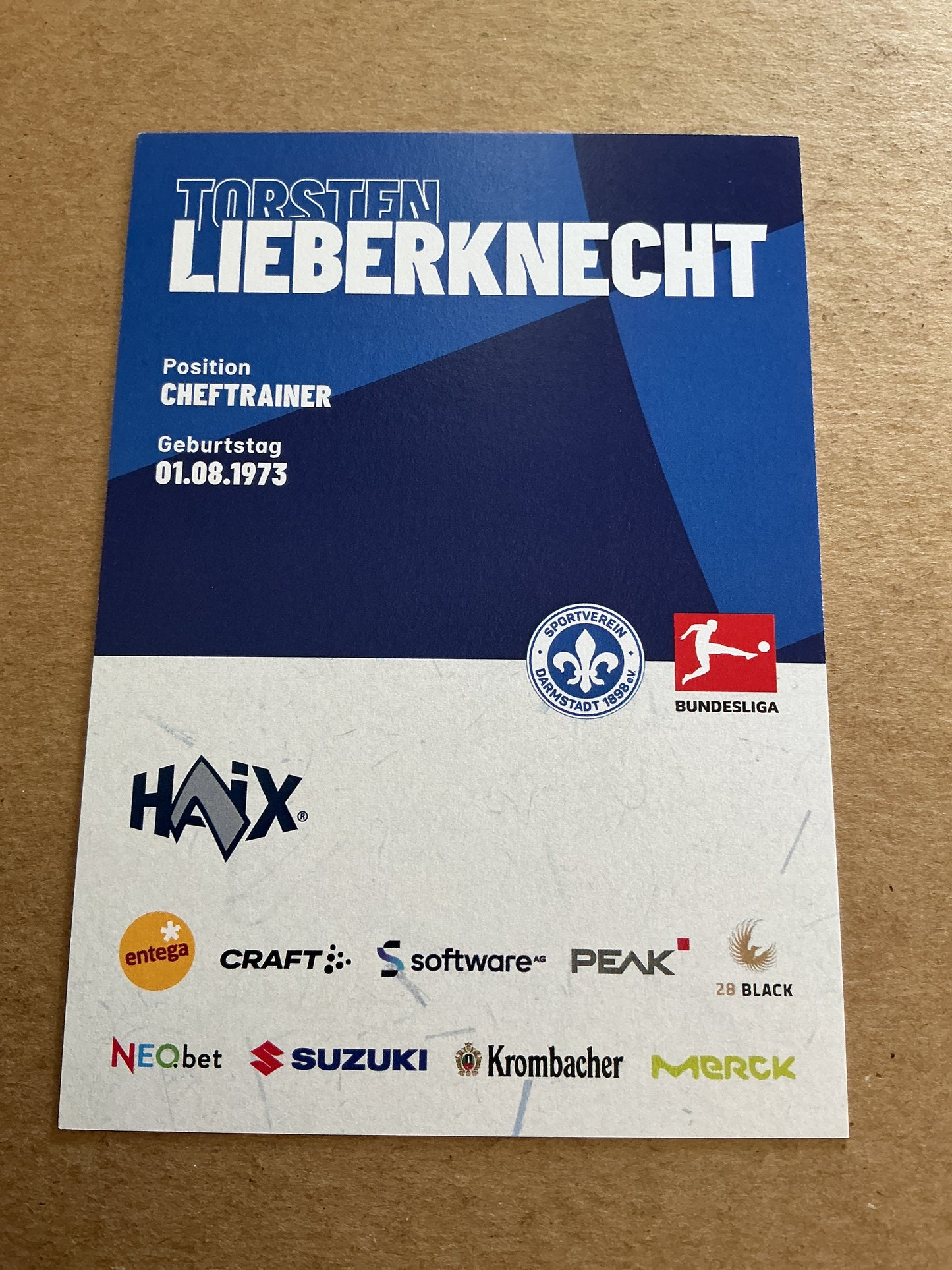 Torsten Liebknecht, Germany 🇩🇪 SV Darmstadt 98 2023/24 hand signed