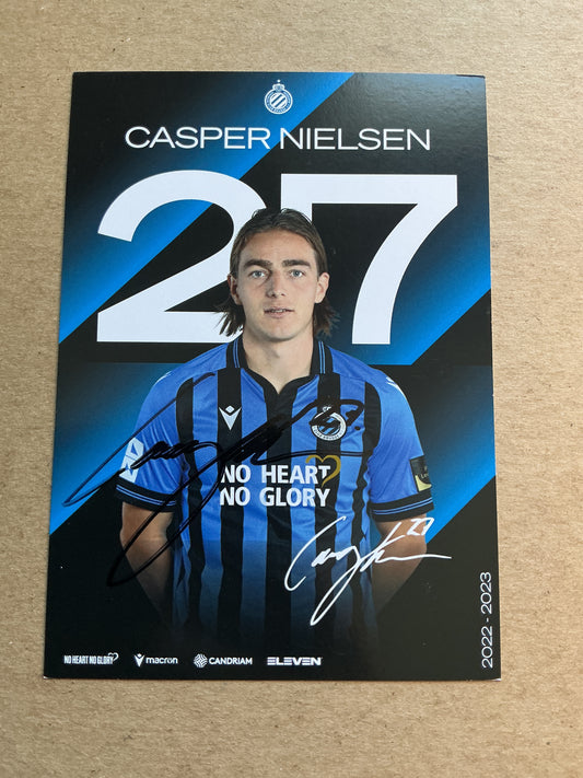 Casper Nielsen, Denmark 🇩🇰 Club Brugge 2022/23 hand signed