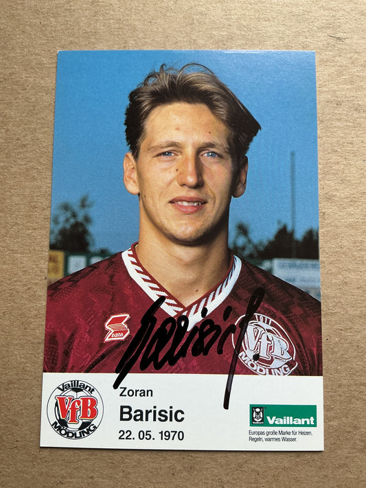 Zoran Barisic, Austria 🇦🇹 VfB Mödling 1992/93 hand signed