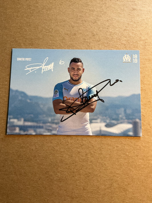 Dimitri Payet, France 🇫🇷 Olympique Marseille 2018/19 hand signed