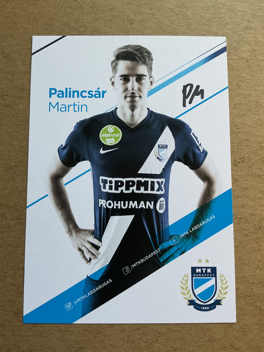 Martin Palincsár, Hungary 🇭🇺 MTK Budapest 2020/21 hand signed