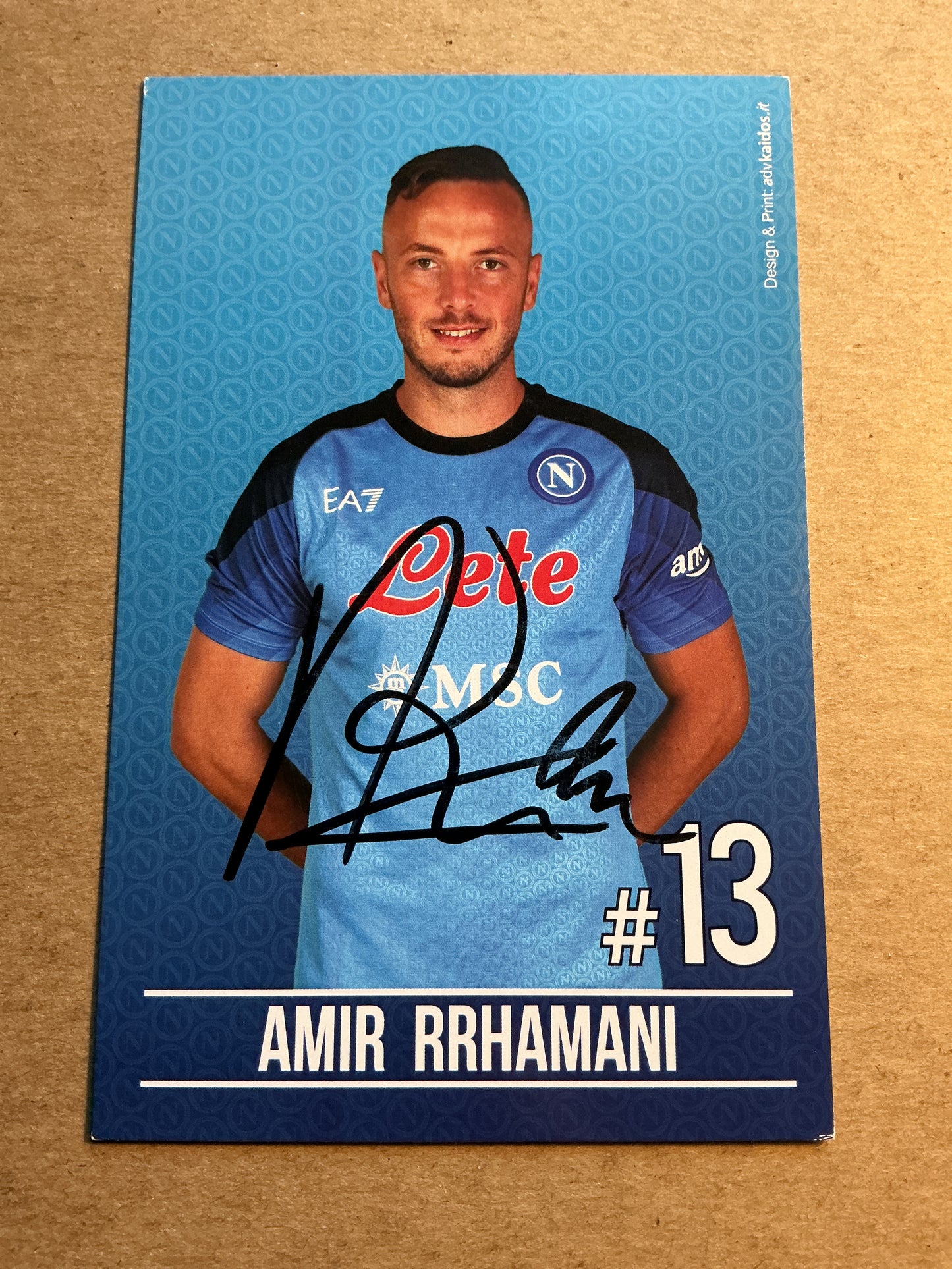 Amir Rrhamani, Kosovo 🇽🇰 SSC Napoli 2022/23 hand signed