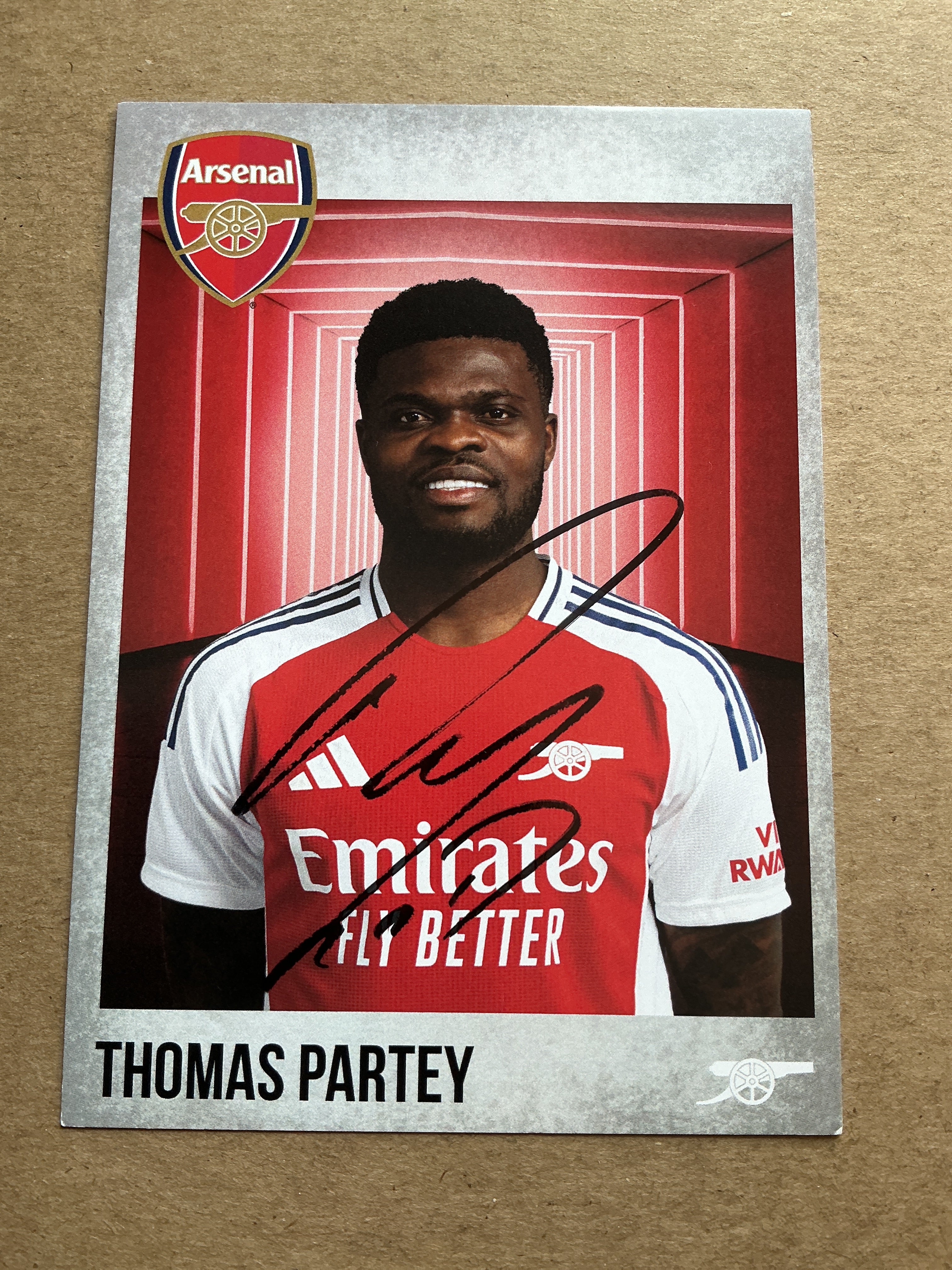 Thomas Partey パーティ　Arsenal サインカード Thomas Partey, Ghana 🇬🇭 Arsenal FC 2024/25 hand signed