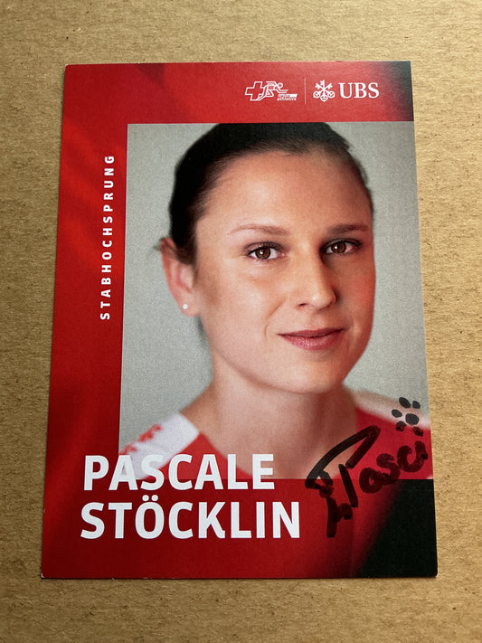 Pascale Stöcklin, Switzerland 🇨🇭 Athletics Summer Olympics 2024 hand signed