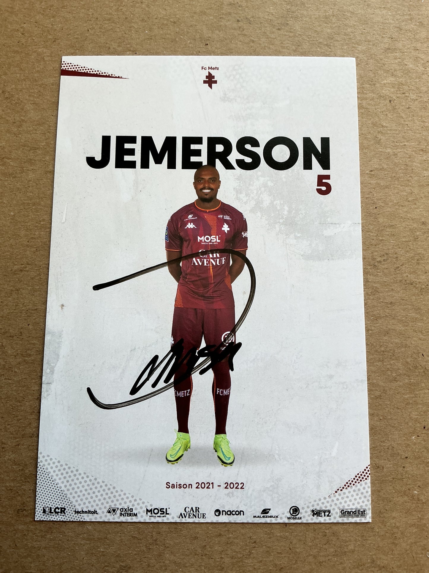 Jemerson, Brazil 🇧🇷 FC Metz 2021/22 hand signed