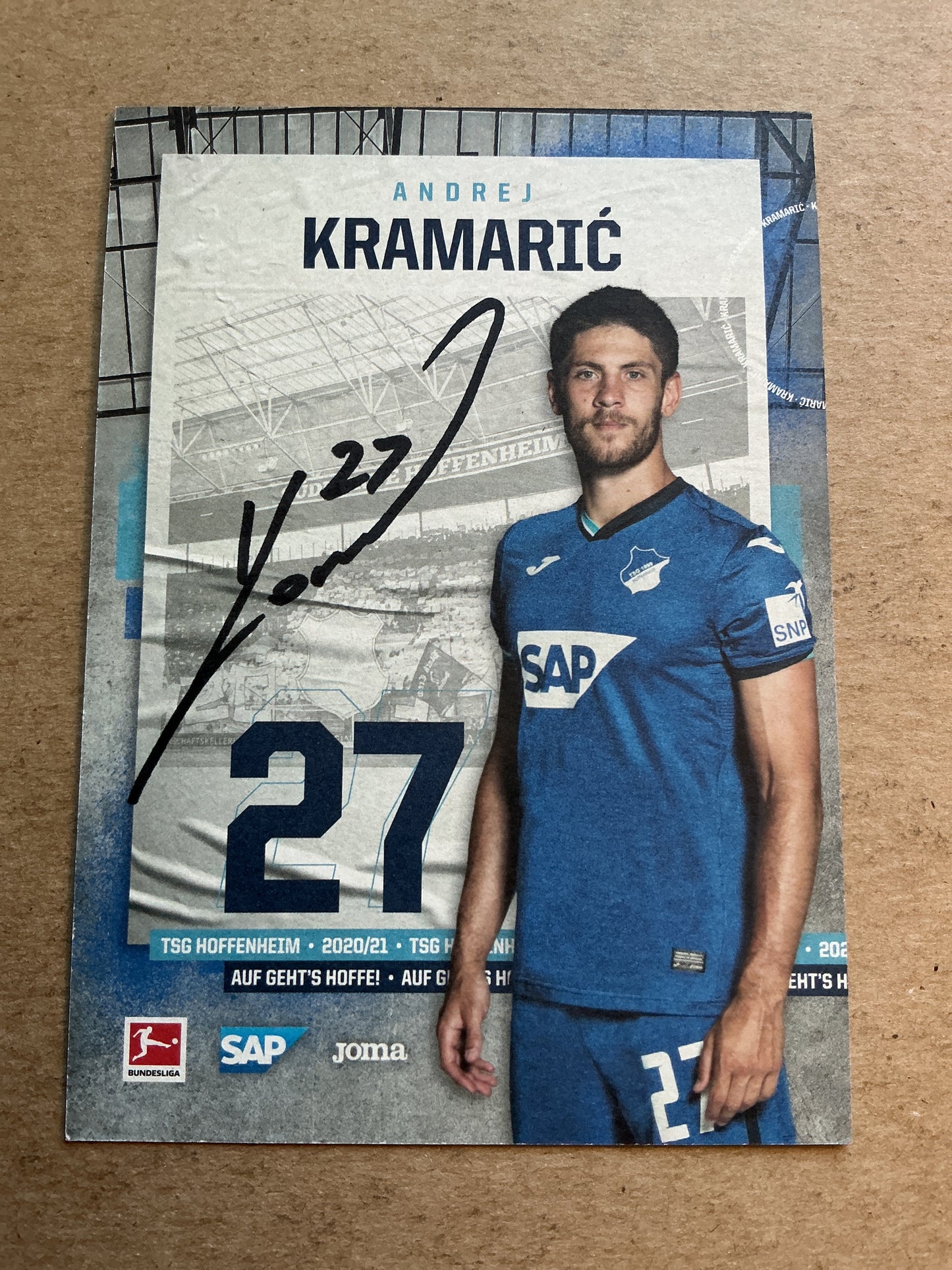 Andrej Kramarić, Croatia 🇭🇷 TSG 1899 Hoffenheim 2020/21 hand signed