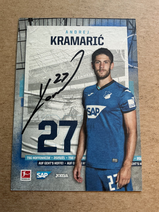 Andrej Kramarić, Croatia 🇭🇷 TSG 1899 Hoffenheim 2020/21 hand signed