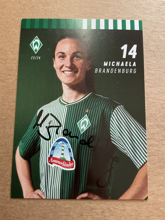 Michaela Brandenburg, Germany 🇩🇪 SV Werder Bremen 2023/24 hand signed