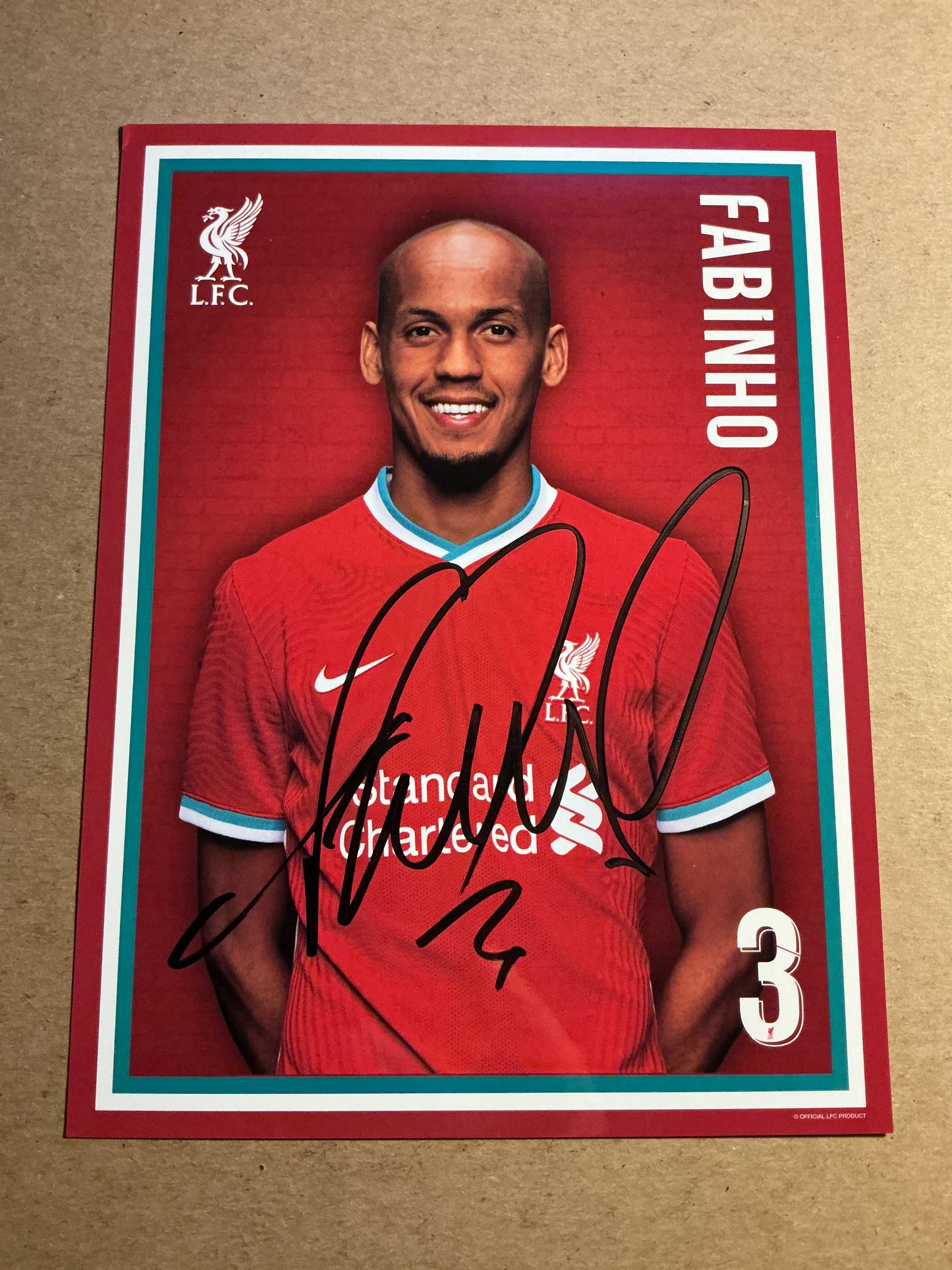 Fabinho, Brazil 🇧🇷 Liverpool FC 2020/21 hand signed