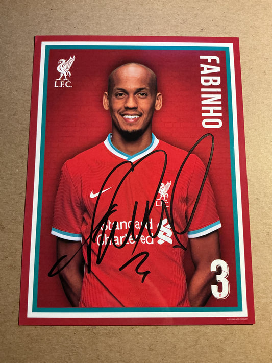 Fabinho, Brazil 🇧🇷 Liverpool FC 2020/21 hand signed