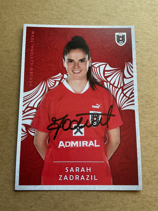 Sarah Zadrazil, Austria 🇦🇹 2024 FC Bayern München hand signed
