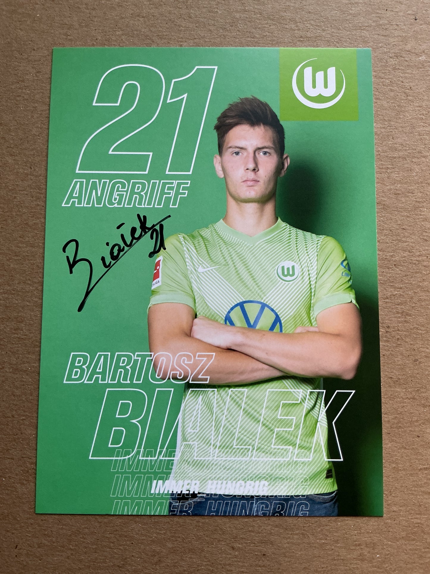 Bartosz Białek, Poland 🇵🇱 VfL Wolfsburg 2020/21 hand signed