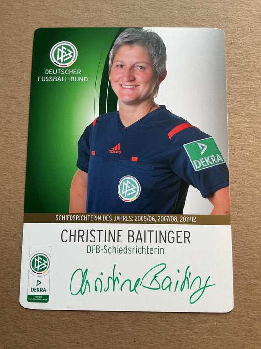 Christine Baitinger,  Germany 🇩🇪 Referee Summer Olympics hand signed