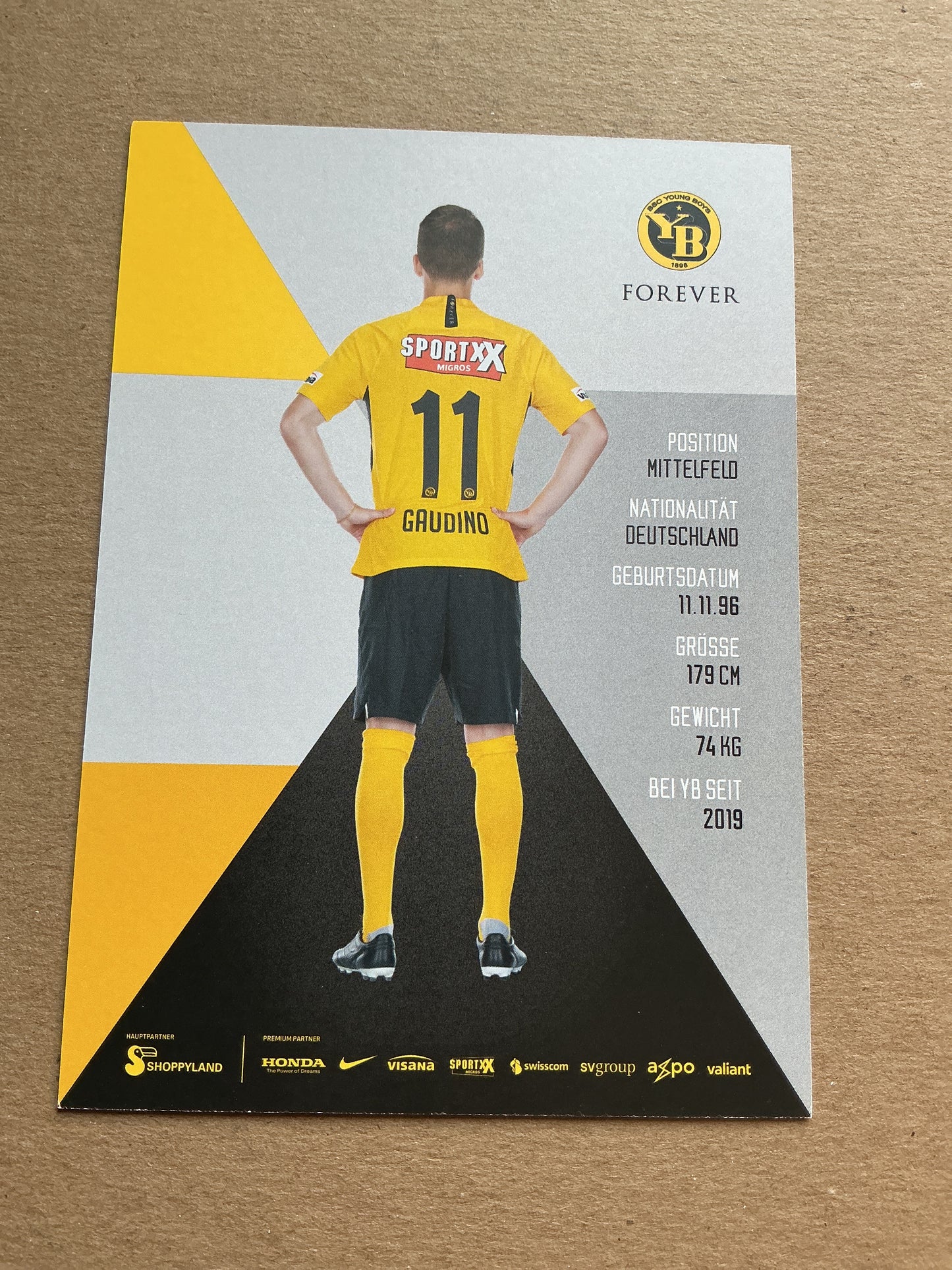 Gianluca Gaudino, Germany 🇩🇪 Young Boys Bern 2019/20 hand signed