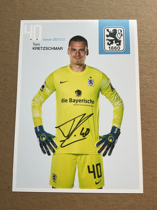 Tom Kretzschmar, Germany 🇩🇪 TSV 1860 München 2021/22 hand signed