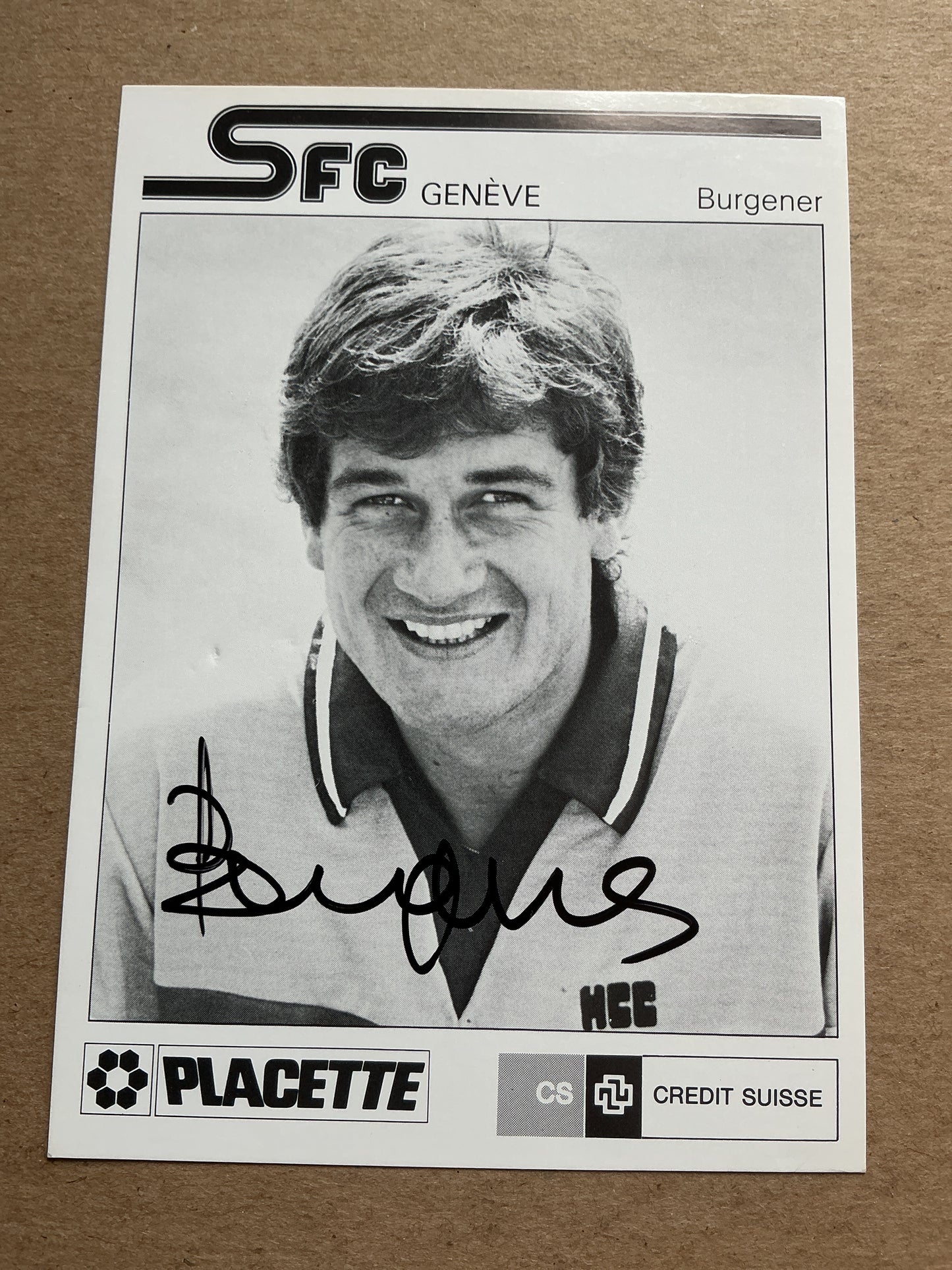 Erich Burgener, Switzerland 🇨🇭 Servette FC 1982/83 hand signed