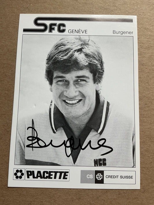 Erich Burgener, Switzerland 🇨🇭 Servette FC 1982/83 hand signed