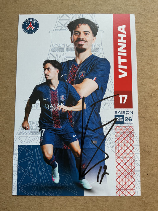 Vitinha, Portugal 🇵🇹 Paris Saint-Germain 2025/26 hand signed