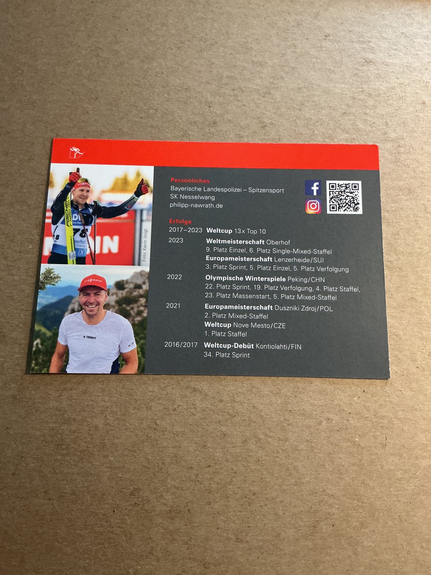 Philipp Nawrath, Germany 🇩🇪 Biathlon Winter Sports 2024/25 hand signed