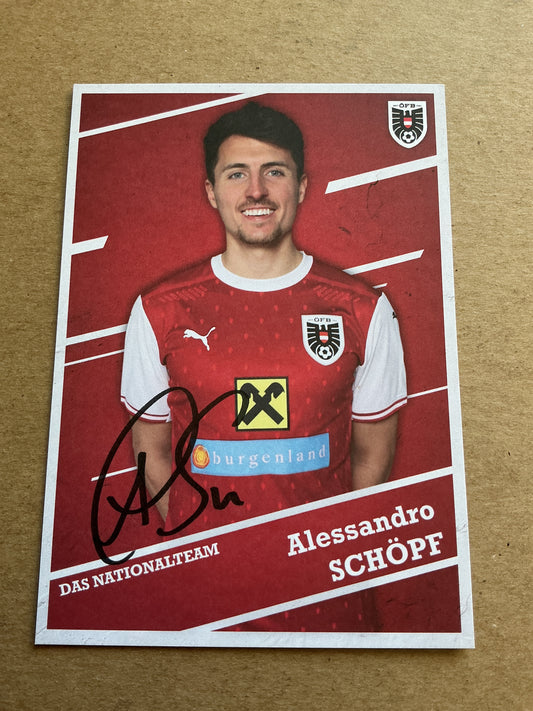 Alessandro Schöpf, Austria 🇦🇹 2021 hand signed