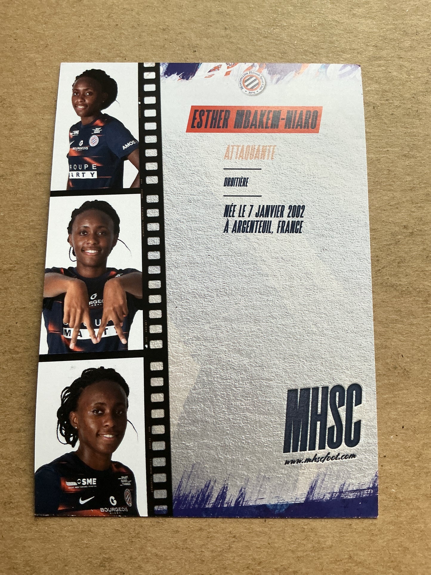 Esther Mbakem-Niaro, France 🇫🇷 Montpellier HSC 2022/23 hand signed