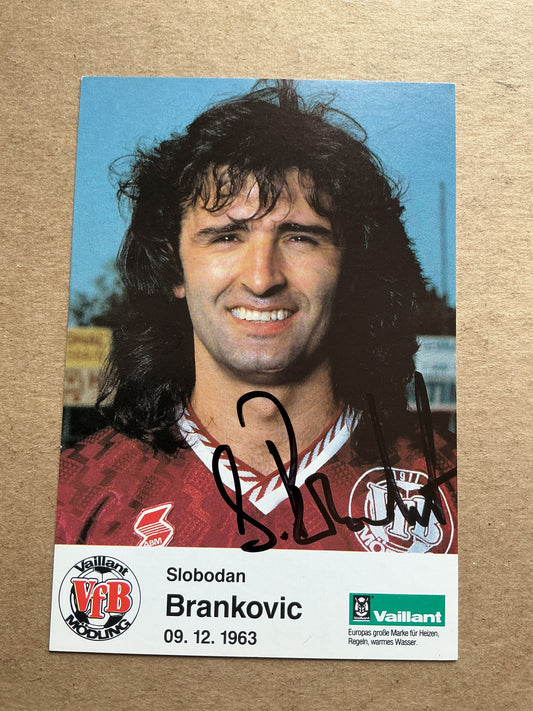 Slobodan Brankovic, Serbia 🇷🇸 VfB Mödling 1992/93 hand signed