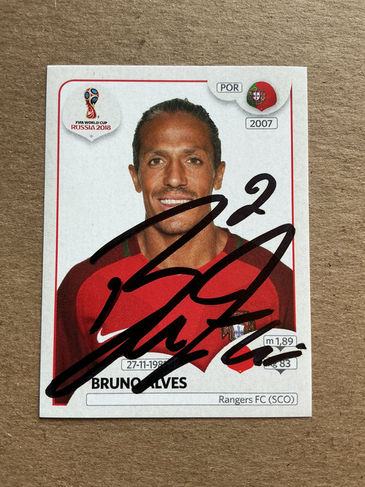 Bruno Alves, Portugal 🇵🇹 FIFA World Cup 2018 Panini hand signed