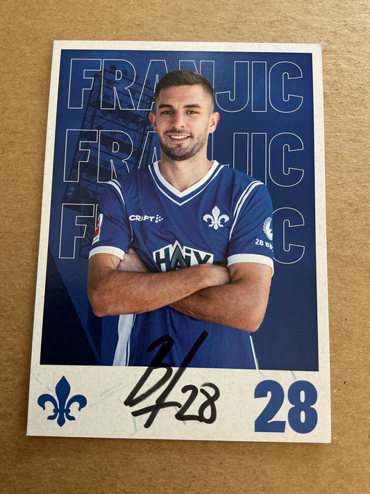 Bartol Franjic, Croatia 🇭🇷 SV Darmstadt 98 2023/24 hand signed