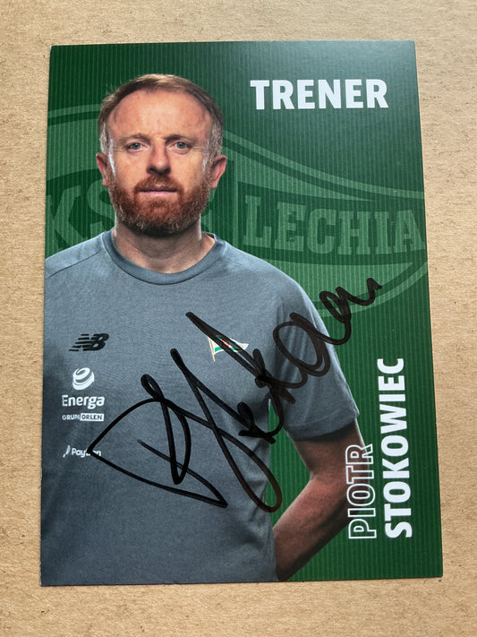 Piotr Stokowiec, Poland 🇵🇱 Lechia Gdansk 2020/21 hand signed