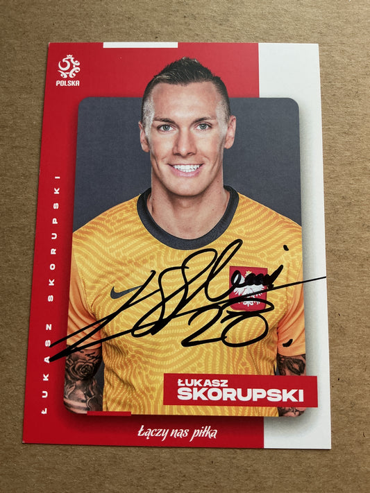 Lukasz Skorupski, Poland 🇵🇱 UEFA Euro Cup 2020 hand signed