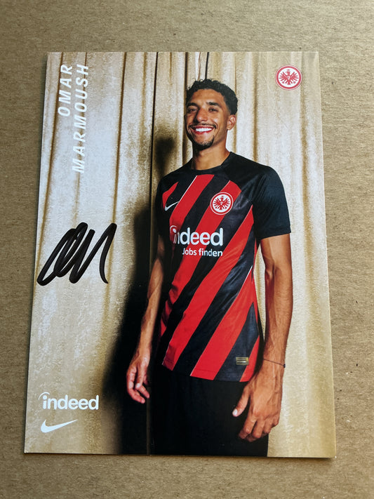 Omar Marmoush, Egypt 🇪🇬 Eintracht Frankfurt 2023/24 hand signed