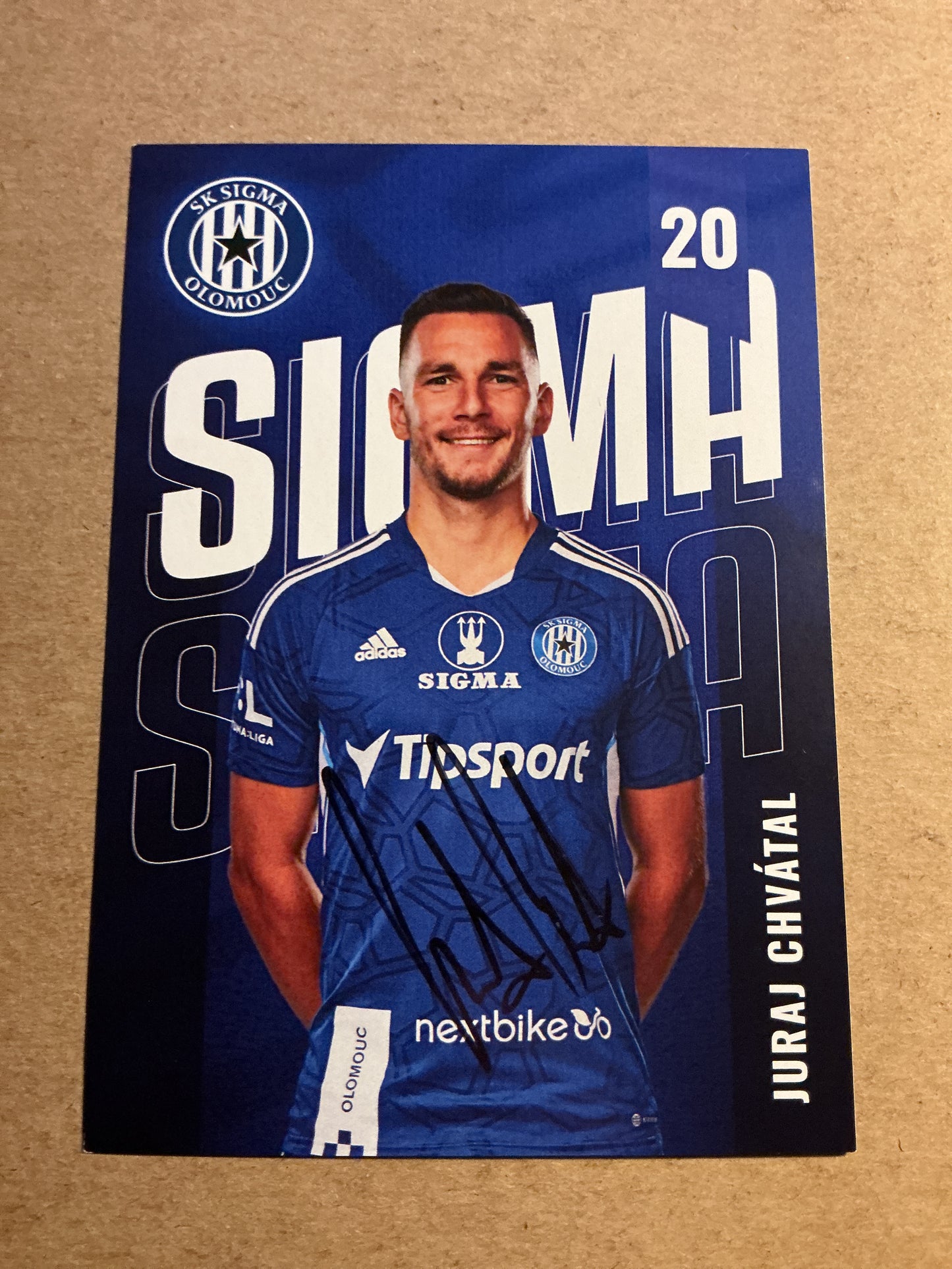 Juraj Chvátal, Slovakia 🇸🇰 SK Sigma Olomouc 2022/23 hand signed