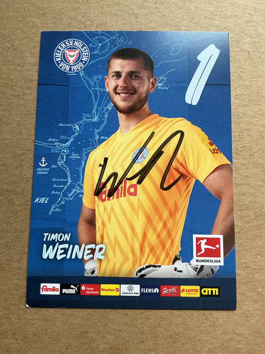 Timon Weiner, Germany 🇩🇪 Holstein Kiel 2024/25 hand signed