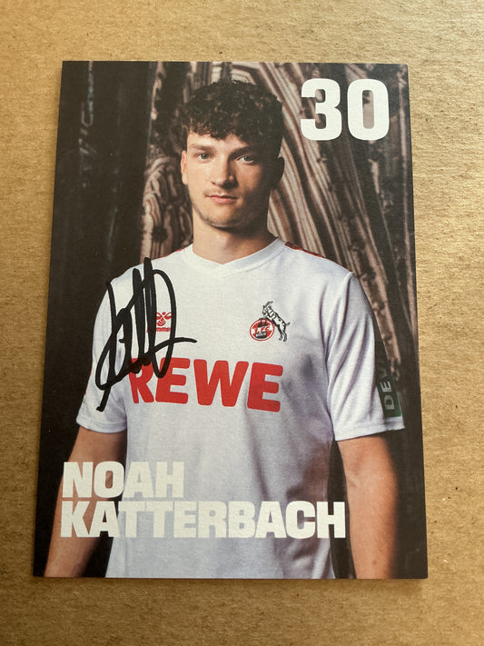 Noah Katterbach, Germany 🇩🇪 1.FC Köln 2023/24 hand signed