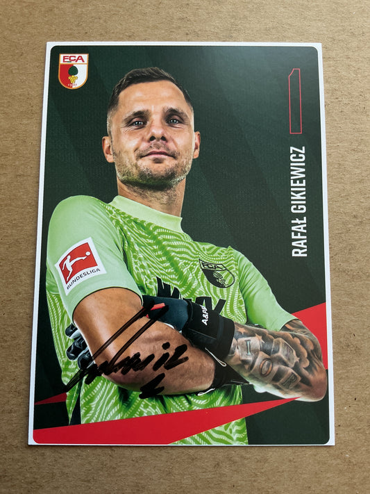 Rafał Gikiewicz, Poland 🇵🇱 FC Augsburg 2020/21 hand signed