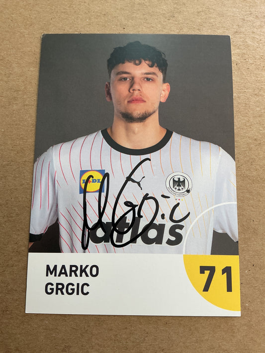 Marko Grgic, Germany 🇩🇪 Handball Sports 2025 hand signed
