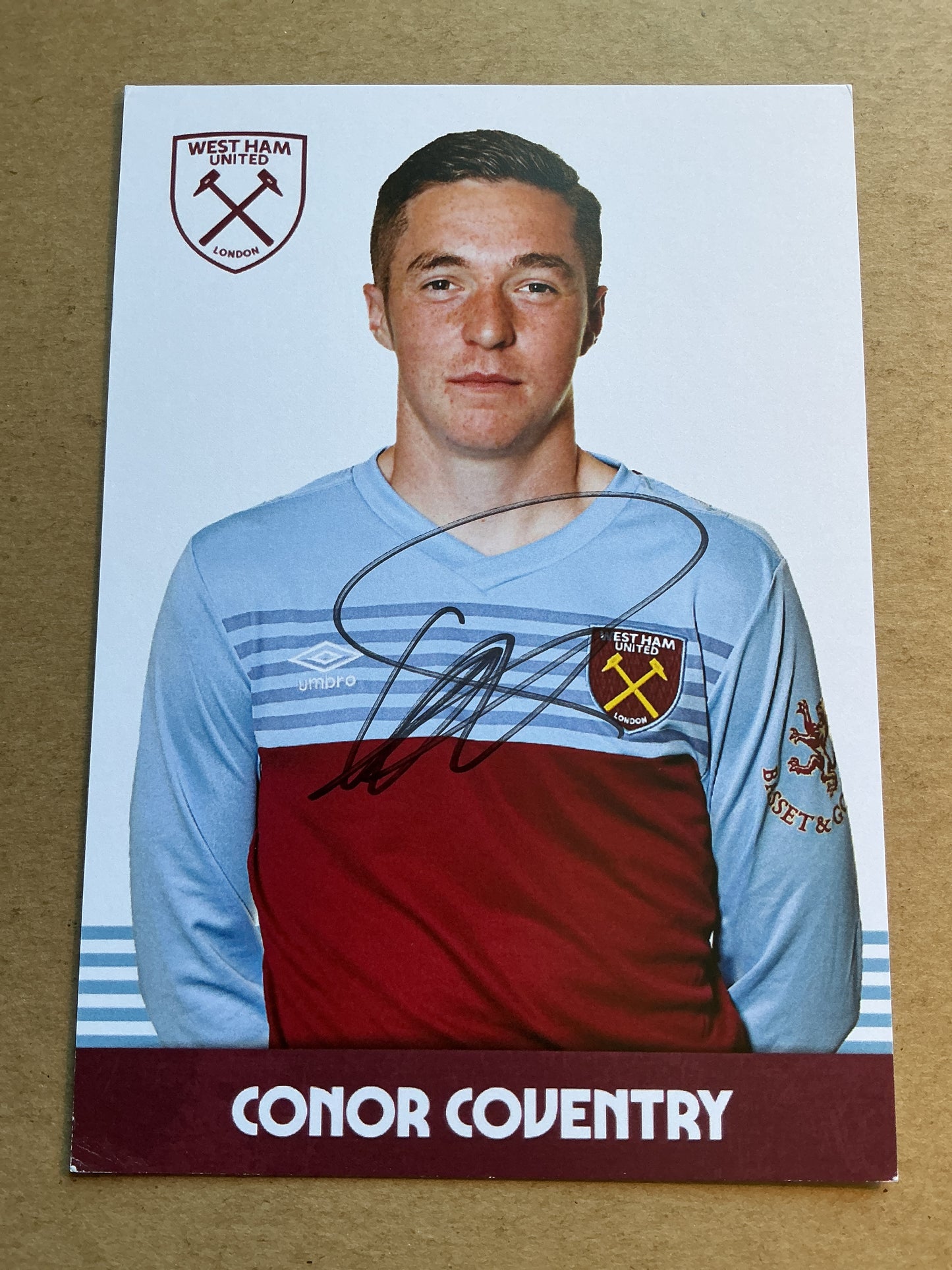Conor Coventry, Ireland 🇮🇪 West Ham United 2019/20 hand signed