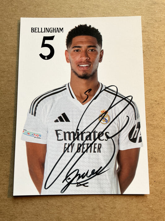Jude Bellingham, England 🏴󠁧󠁢󠁥󠁮󠁧󠁿 Real Madrid 2024/25 hand signed