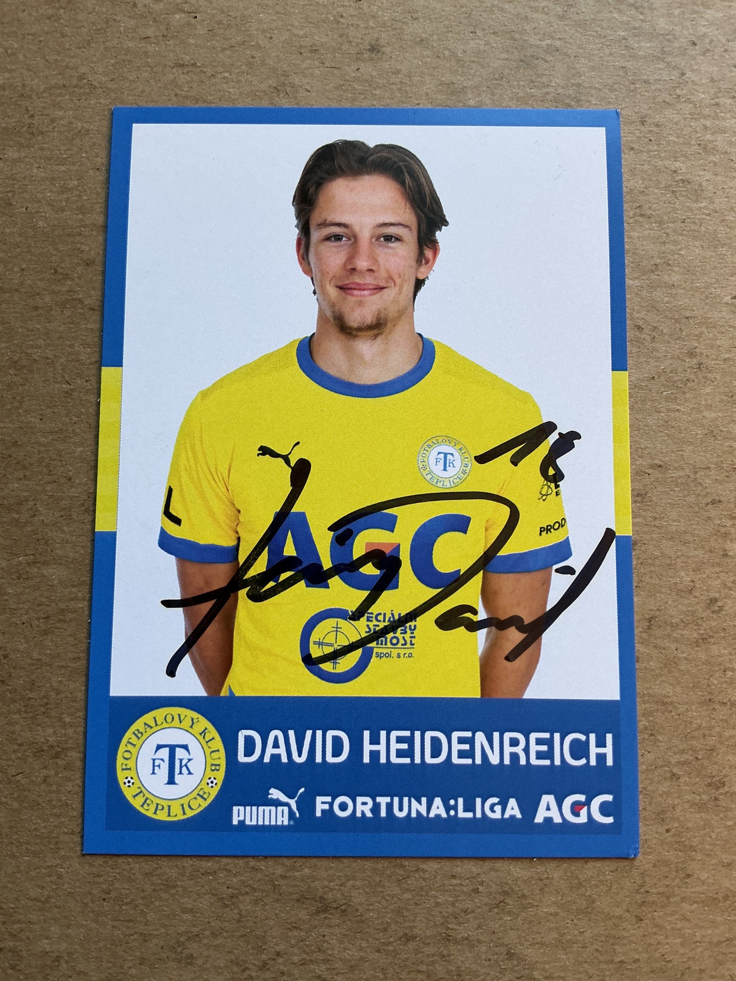 David Heidenreich, Czech Republic 🇨🇿 FK Teplice 2020/21 hand signed