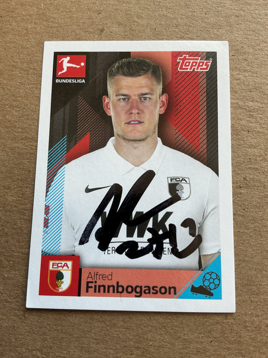 Alfred Finnbogason, Iceland 🇮🇸 FC Augsburg 2020/21 Topps hand signed