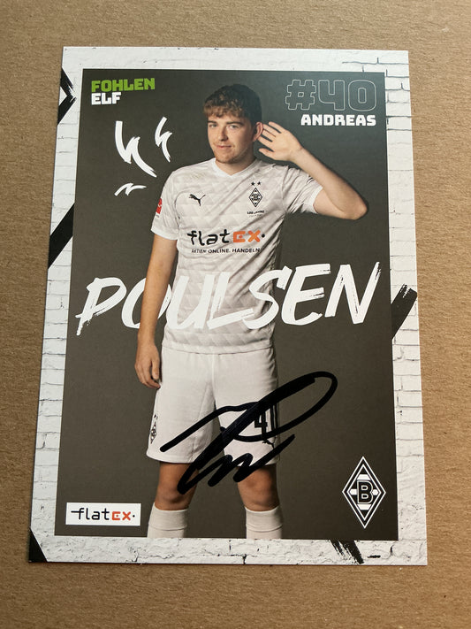 Andreas Poulsen, Denmark 🇩🇰 Borussia Mönchengladbach 2020/21 hand signed